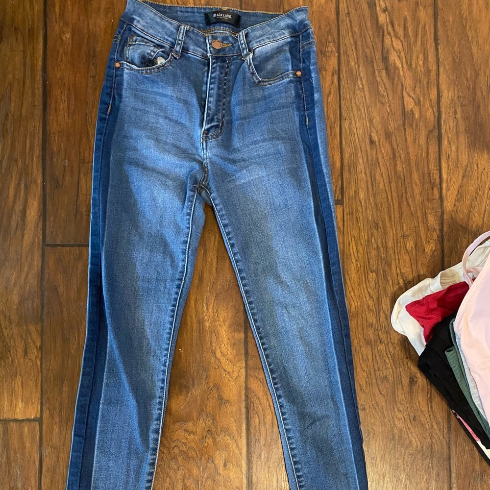 Black label two tone denim